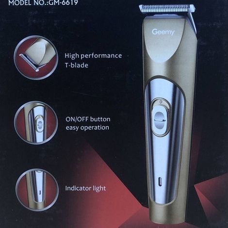 Trade Shop - Tagliacapelli A Batteria Ricaricabile Elettrica Trimmer Rasoio Uomo Geemy Gm6619 - (1/5)