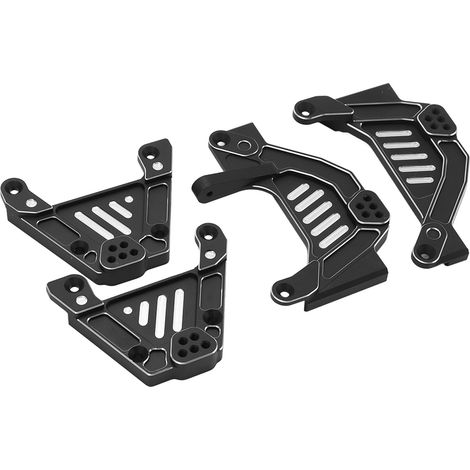 Support de fixation d'amortisseur avant et arrière en alliage d'aluminium pour voiture crawler Axial SCX6 JLU 1/6 (pièce de rechange) (1/5)