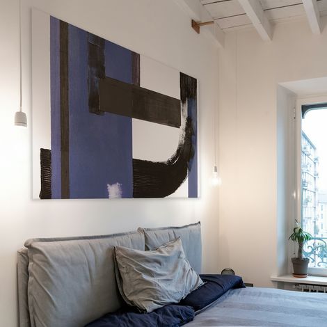 Tableau archit bleu en toile imprimée, 90x60 cm (1/5)