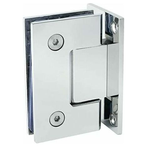 Charnière Charnière de porte en verre sans cadre en acier inoxydable Charnière de salle de douche pour porte en verre bidirectionnelle(pince de soudage de 4 mm à 90 degrés 304 lumière) (1/4)