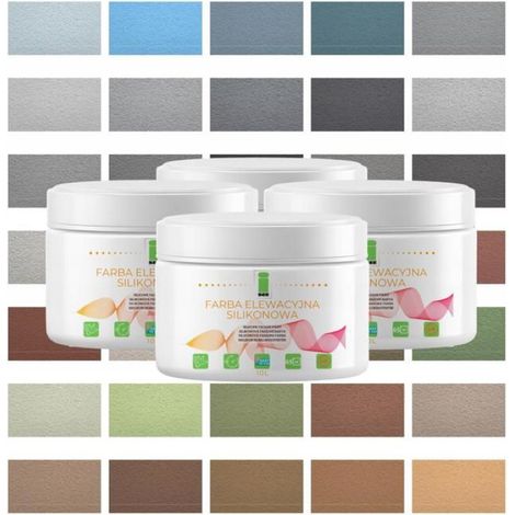 Echantillon Peinture Silicone Façade - 4 x 150 ml - Couleurs Variées au Choix (1/5)