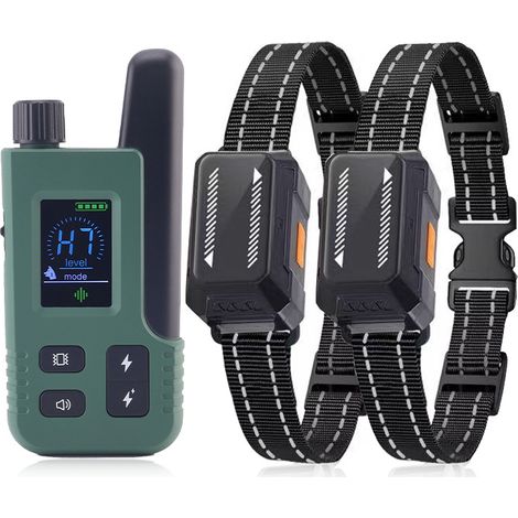 Nouvelle clôture électronique multifonction pour animaux (extérieur) et collier de dressage longue portée avec télécommande à écran couleur (1/4)