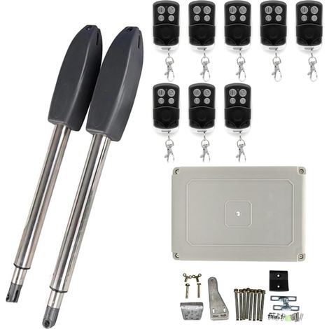 Kit d'ouvre-Portes automatiques Kit d'ouverture de Porte pivotante électrique Automatique 400KG pour Accessoires de Portail Coulissant (Color : 8 Remote with Light, Size : 1 UK) (1/5)