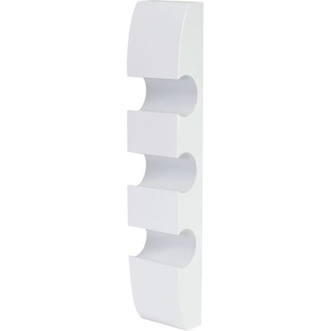 Casier à bouteilles support mural porte-bouteilles pour 3 bouteilles 54x13x9cm en bois blanc 040002520 (1/5)
