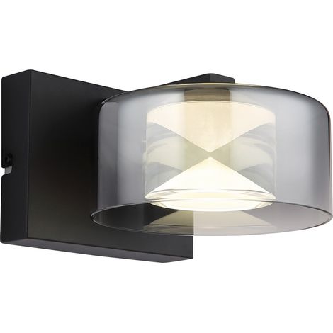 Globo - aplique de pared - BELINDA - negro - vidrio - LED - (1/5)