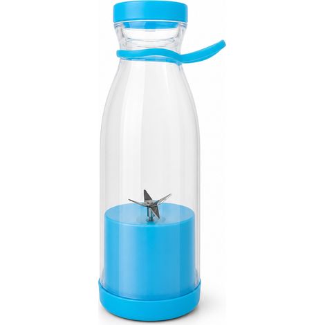 Blender Portable USB Rechargeable Bleu, Gourde Mixeur pour Jus et Smoothies à 6 Lames, Moteur 380 (1/5)