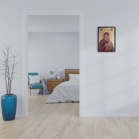 Lupia - Quadro Sacro Icona su tavola Legno MASSELLO con foglia Oro MADONNA DEL PERPETUO SOCCORSO 35x50 cm (1/4)