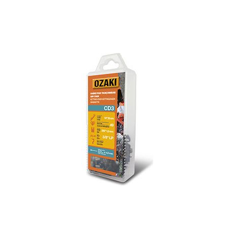 CENTRALE BRICO Chaîne de tronçonneuse OZAKI semi carrée: .3/8"LP .050 (1,3mm) 49 entraîneurs (1/2)