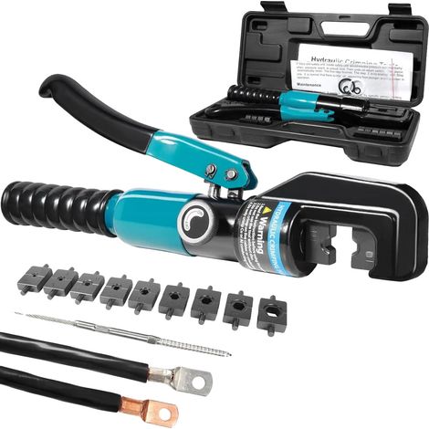 Pinza crimpatrice idraulica, acciaio ad alta resistenza, ampia compatibilità, colore azzurro (1/2)