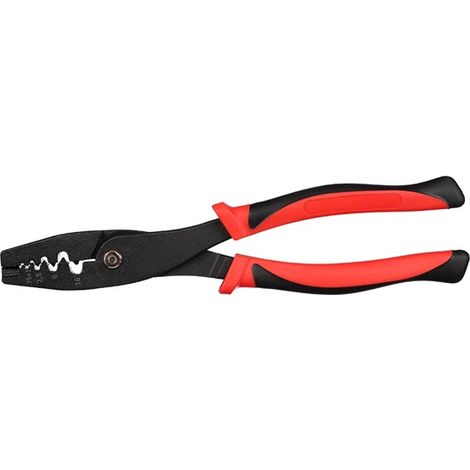 Toolland Alicates de engaste profesionales rojo ergonómico (1/2)