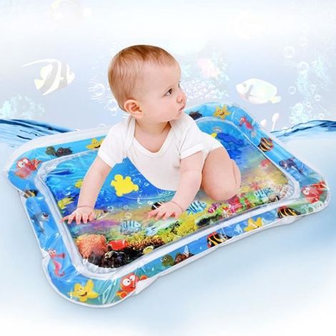 Tapis d\'eau Gonflable pour Bébé, Tapis de Jeu en PVC Imperméable, Rempli d\'eau pour Les Bébés, Centre de Jeux D\'activités Amusantes (1/4)