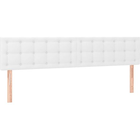 vidaXL Testiera Bianca 160x5x78/88 cm in Similpelle