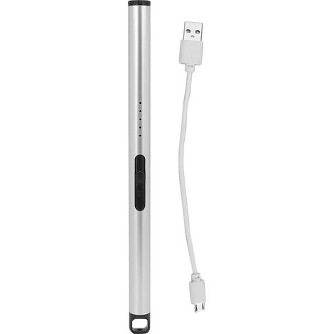 Briquet électrique à impulsion, rechargeable USB, alliage zinc, anti-vent, anti-éclaboussures, pour cigarette et bougie (1/5)