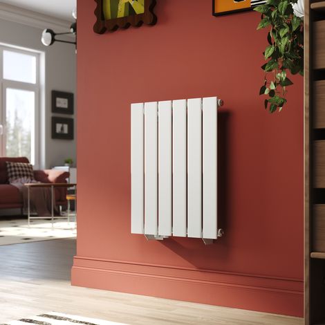 SONNI Heizkörper aus Stahl Design Heizkorper Paneelheizkörper Vertikal Einlagig Weiß Flachheizkörper 600x465mm 355W (1/5)