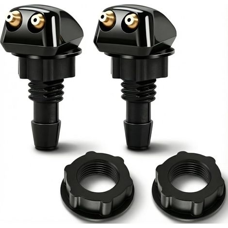 2Pcs Buse De Lave-Glace Avant Universelle, Buse D'essuie-Glace De Lave-Glace Voiture, Convient Aux Pièces Automobiles Avec Interface De 8 Mm (1/5)