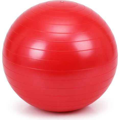 Ballon de yoga PVC rouge 55 cm modèle 75 (1/5)