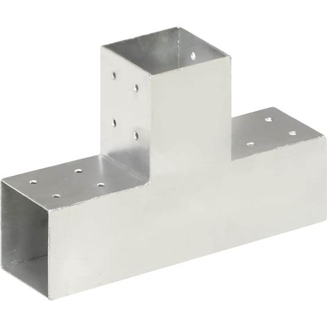 vidaXL Conector de postes en forma de T metal galvanizado 81x81 mm (1/4)