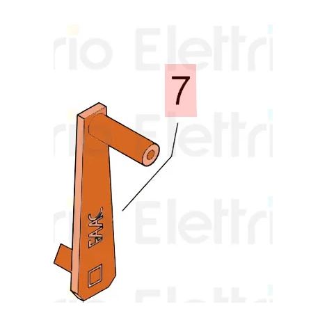 faac pièce détachée clé déverrouillage triangulaire 7130035 (1/3)