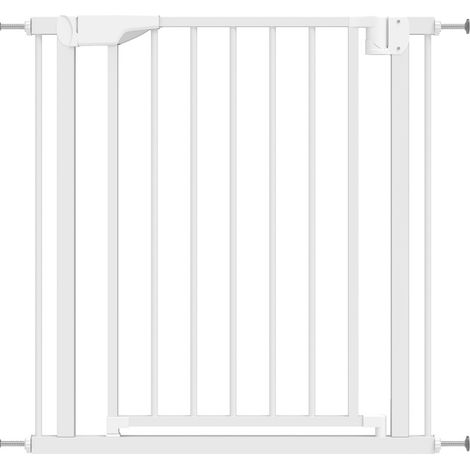 Sicherheitsgitter für Kinder und Haustiere 76-82 x 76 cm aus Stahl, weiß MODENUIT (1/3)