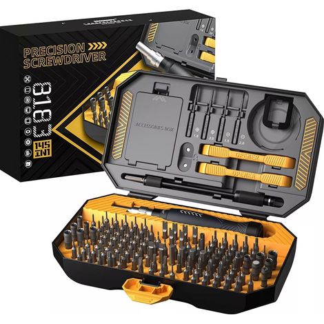 Kit d'outils de précision pour mécanicien, ensemble de tournevis magnétiques de précision 145 en 1 (1/5)