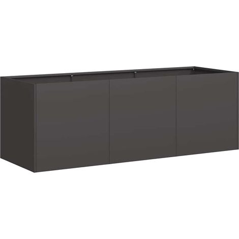Maison Exclusive - Fioriera Nera 120x40x40 cm Acciaio Laminato a Freddo