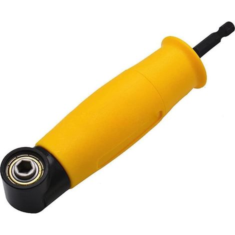 BEBUSINGOTO 1 pièces 90 ° connexion à angle droit foret tournevis support d'extension adaptateur Angle perceuse électrique pince (jaune) (1/5)