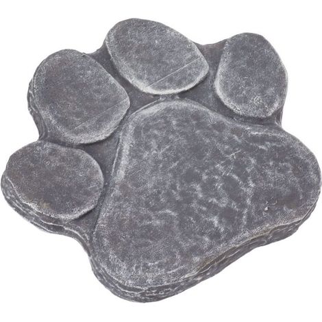 Pietra commemorativa per cani – Pietra personalizzabile con impronta di zampa – Granito grigio resistente agli agenti atmosferici – Per esterni, prato o patio