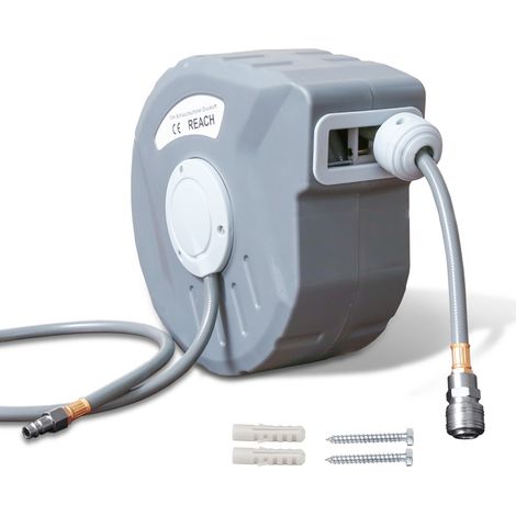 SWANEW Enrouleur air comprimé Avvolgitubo automatico da parete Attacco rapido Avvolgitubo da 1/4" attacco in dotazione 10+1 m (1/5)