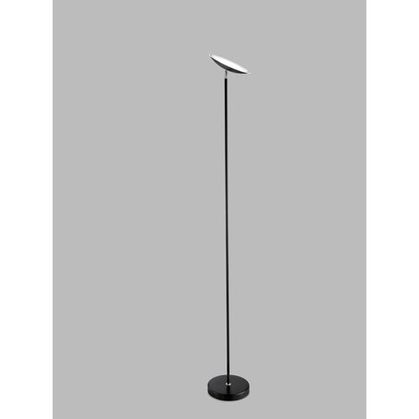 Lampadaire LED 18W 1400Lm 3000K en métal noir, lampe de sol au design moderne et élégant pour intérieur, hauteur 180 cm - Marque Perenz Design