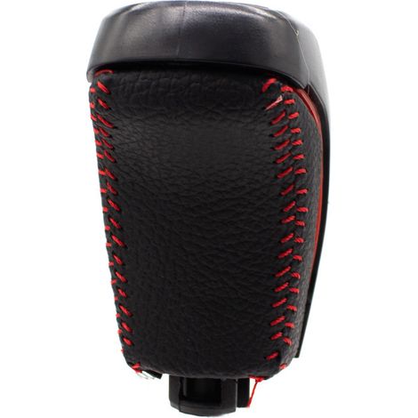Suitable for Toyota Tacoma automatic transmission gearshift lever with leather-covered stitching, interior trim, black and red decorative stitching, one package.--BIEMMEDUE (1/4)