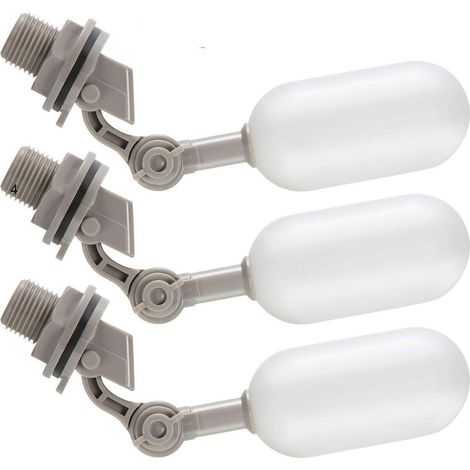 Set mit 3 Schwimmerventilen, 1/2 Zoll (ca. 1,3 cm), automatische Füllschwimmerventile für Schwimmbecken mit verstellbarem Arm (grau) (1/5)