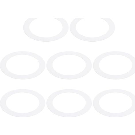Catch Rings 2.99" ID 4.72" OD 8 Pcs Matte Metal White (1/5)