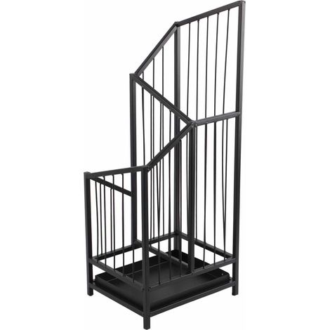 Porte-parapluie ménage métal couleur vive stable petit support de rangement pour parapluies pour entrée noir (1/5)