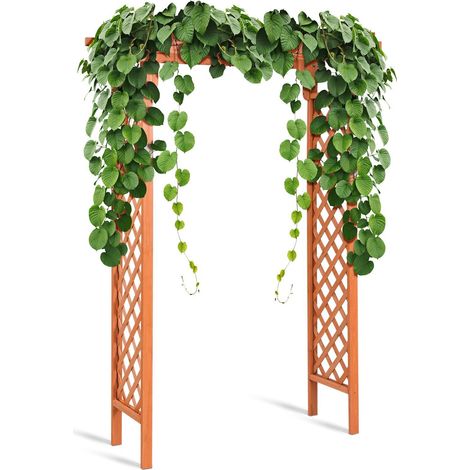 Wooden Garden Arch Large Rose Trellis Pergola Arbour Climbing Plant Wood Archway (1/5)