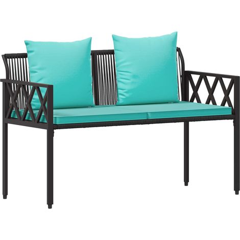 Bänke für Outdoor 2 -Seater 116 x 56 x 75 cm Poly-Rattan vidaXL (1/5)