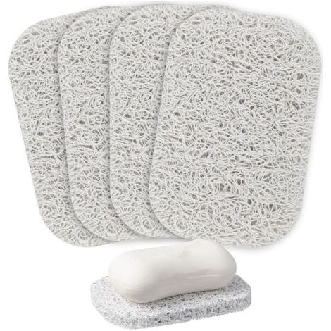 4 Pack Soap Dish Lifting Pads, Soap Dish for Shower, Kitchen, Bathroom, Travel, Hotel, Cleaning Supplies (1/5)