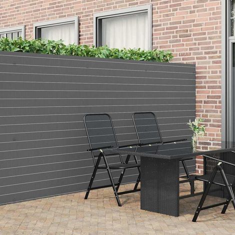 Gartenzaun Doppelseitig Grau 1,8x5 m PVC (1/5)