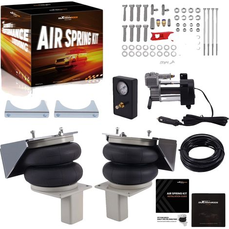 Sospensioni pneumatiche, compressore 12V, compatibili con Iveco Daily 35S-35L, pressione massima 120 PSI, dimensioni 30 cm x 20 cm x 15 cm, peso 3 kg (1/5)
