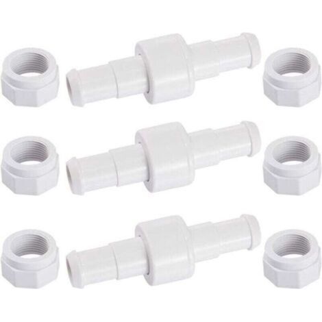 Lotto di 3 raccordi rotanti per tubo da giardino con 6 adattatori D15 compatibili con robot pulitore piscina Zodiac Polaris 180 280 380 (1/4)