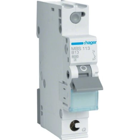 Interruptor Hager mbs113 13 A 6 kA