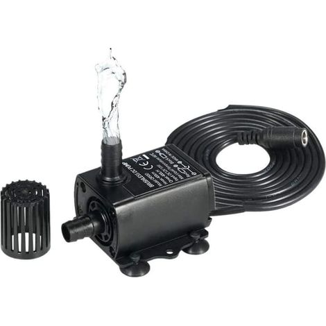 Pompe à eau submersible ultra silencieuse pour piscine, 300 l/h, 12 V DC, étanche, fontaine, machine à boire, circulation (1/5)