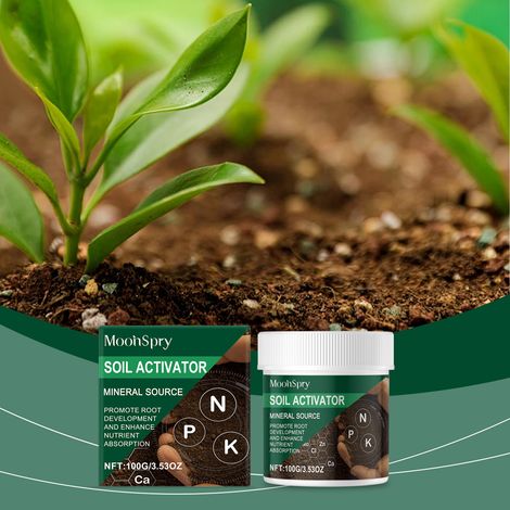 Bodenrevitalisierer, Pflanzennährstoffzusatz, Bodenlockerer, Bodenoptimierer, Gartenpflege – 100 g -- DE (1/5)