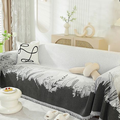 Housse De Canapé - Tissu Chenille - Pour Canapé 1 Places - Dimensions 180x130 cm Ou 180x180 cm - 1 Pièce (1/5)
