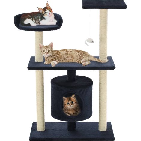 Katzen-Kratzbaum Sisal 95 cm Dunkelblau