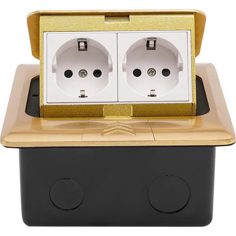 Prise cachée, Prise de sol, Prise encastrable, Prise de Courant, Prise de table, Prise Pop Up avec 2 prises standard de l'UE, 250 V 16 A, Pour bureau, Cuisine, chambres à coucher, salons