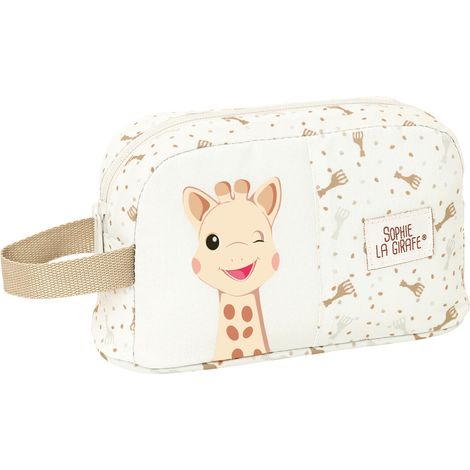 SOPHIE LA GIRAFE HONEY - Porta Desayunos Térmico, Termo, Portatodo, Calidad y Máxima Resistencia, Porta Comida, Recreo, 21.5x6.5x12 cm, Color Beige claro (1/4)