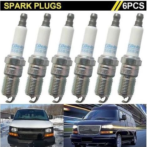 Bougies d'allumage iridium pour Acdelco 41-101 – 6 pièces – Électrodes fines pour démarrage rapide – Joint suppressor monobloc (1/4)