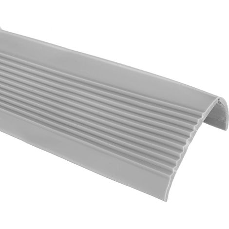 3Mètre Marche D'Escalier, Vinyle Antidérapant Autocollant Protège-Marche D'Escalier Bords Imperméable Revêtement D'Escalier Pour Sol Intérieur Extérieur, (5cm x 2.5cm, Gris) (1/5)