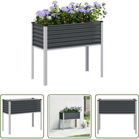 Jardinière balcon - Jardinière de jardin Anthracite 100x45x90 cm Acier (1/5)