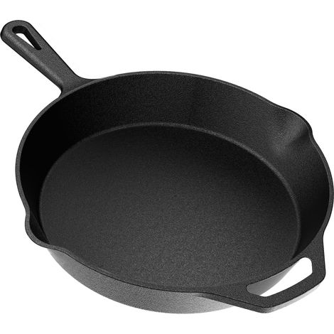 YASHE Gusseisenpfanne YFFRA26005, 26 cm, 3 L, Schwarz (1/3)